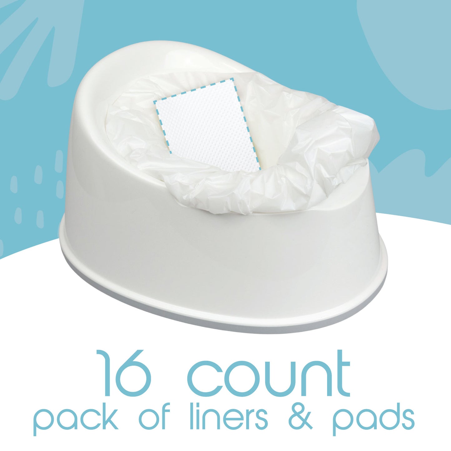 Tidy Tots Disposable Potty Chair Liners | Travel Pack of Liners + Absorbent Pads